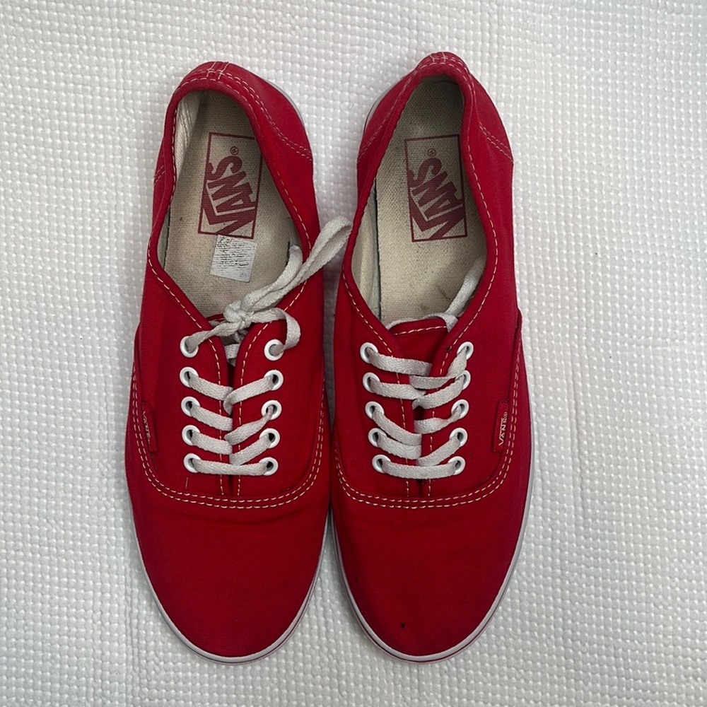 Red & White Vans. Size 7 in Men
